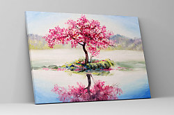 Obraz Maľba rozkvitnutý strom 1388